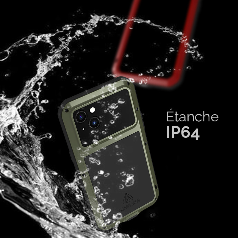 Coque étanche et antichoc pour iPhone XS / X - LOVE MEI France Couleur Noir Coque étanche et antichoc pour iPhone XS / X - LOVE MEI France Couleur Noir
